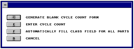 CYCLE COUNT MENU