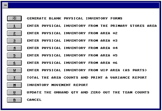 PHYSICAL INVENTORY FORM