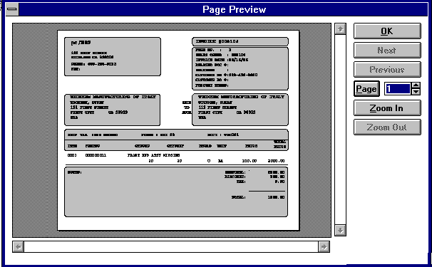 Printout/Display/Fax an Invoice