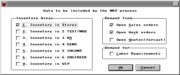 IB-MRP Menu