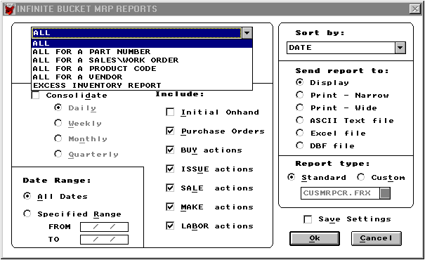 IB-MRP Menu