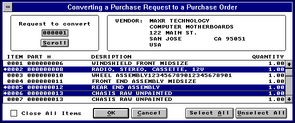 CONVERT REQUEST WINDOW