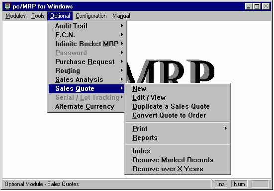 SALES QUOTE MODULE