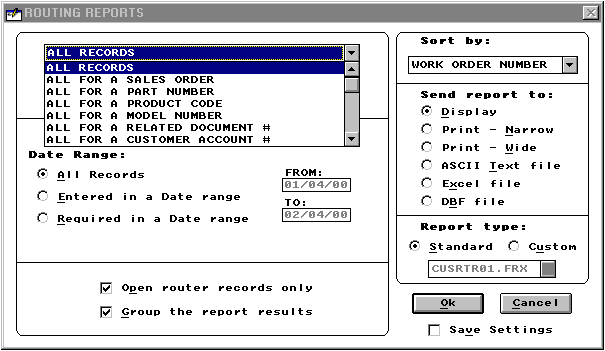 Routing Reports